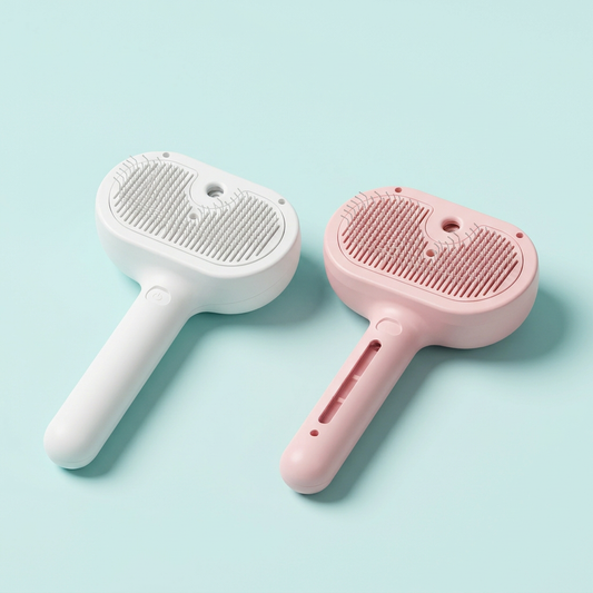 White and Pink brushes together